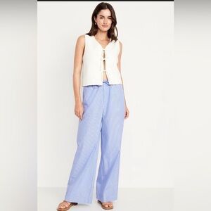 Old Navy Blue Striped Wide Leg Pants